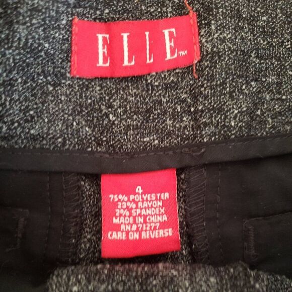Elle Y2K Belted Tweed Dark Gray Shorts - Picture 3 of 3